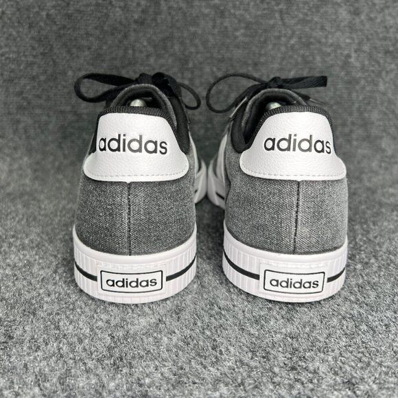 Adidas Daily 4.0 Shoes Mens 10.5 Grey Canvas Low Lace Up Retro Athletic Sneakers - Picture 5 of 11